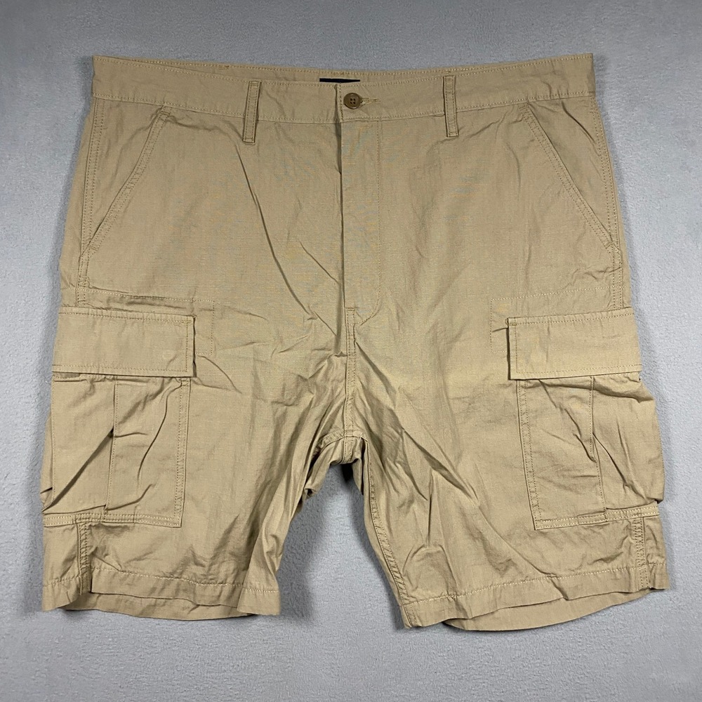 Levi Strauss Cargo Shorts Mens 40 Tan Khaki Ripstop Utility PC9-23251-0009